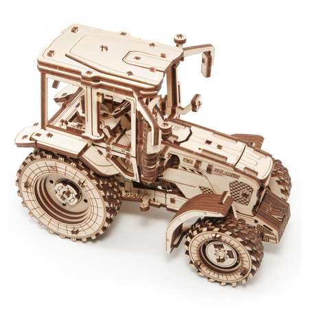 Сборная модель Eco Wood Art (EWA) Трактор Беларус 82 механический из дерева