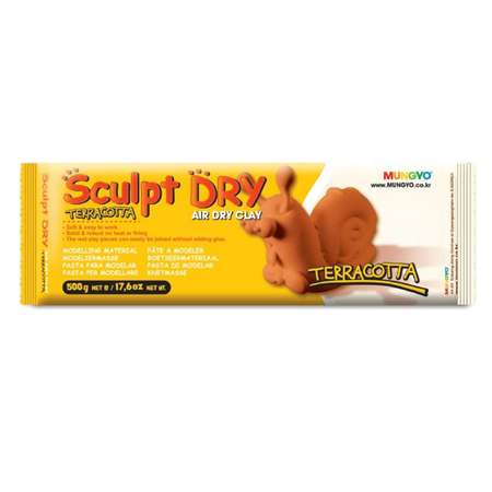 Глина MUNGYO Для моделирования 500 гр террракотовая Sculpt Dry MUNGYO