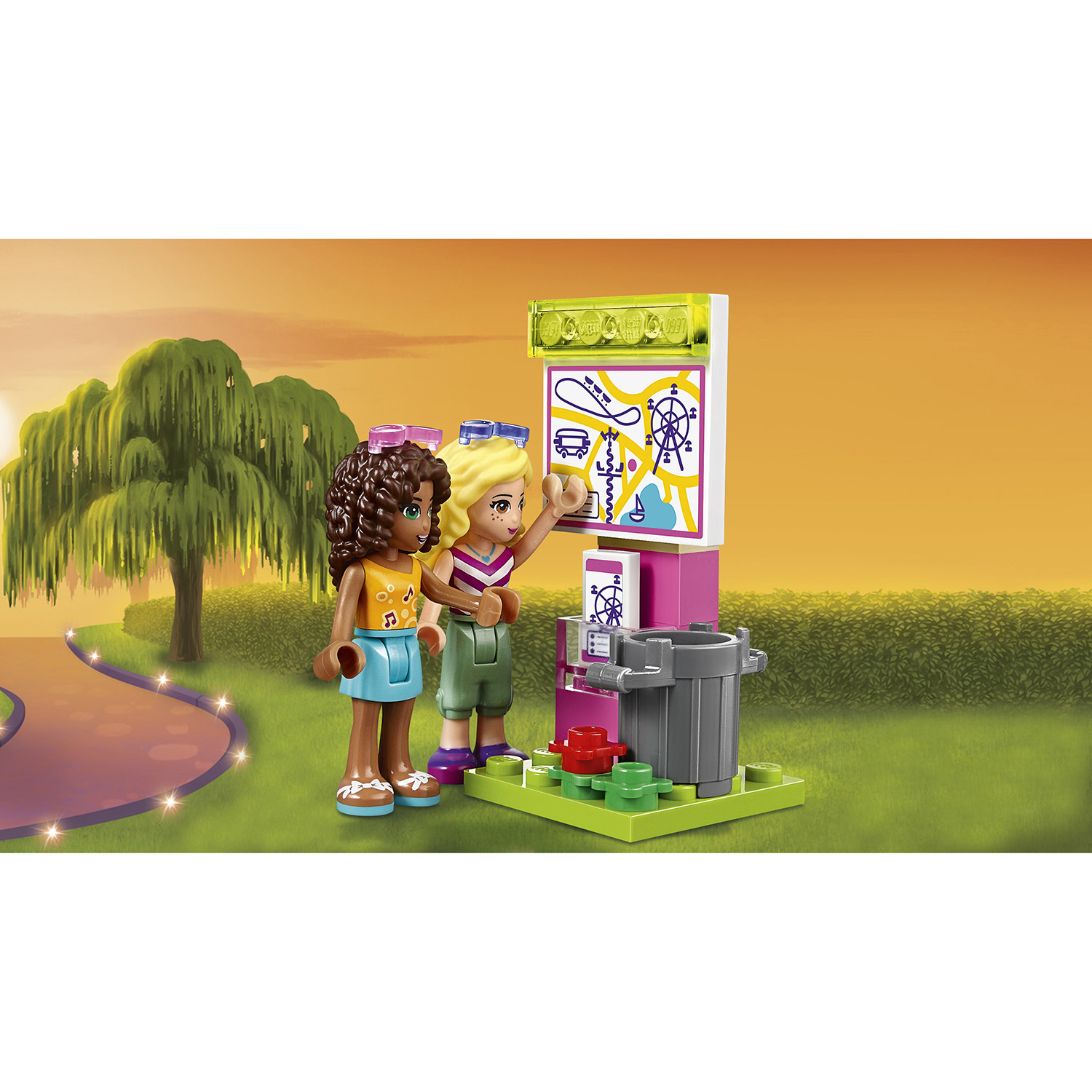 Конструктор LEGO Friends Парк развлечений: американские горки (41130)  купить по цене 8999 ₽ в интернет-магазине Детский мир