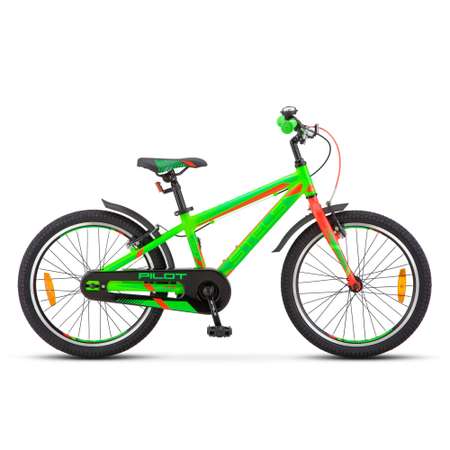 Велосипед STELS Pilot-250 Gent 20 V010 11 Неон-зелёный/красный