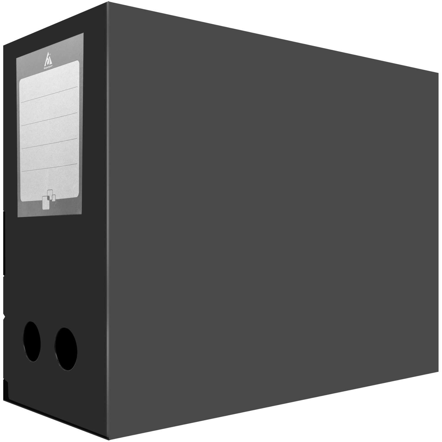 Короб архивный Бюрократ пластик 100мм 330х245 черный - фото 5