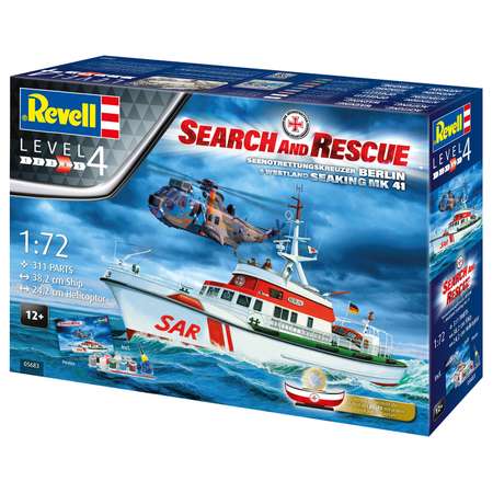 Набор Revell Спасательное судно SAR Set + вертолёт Westland Sea King