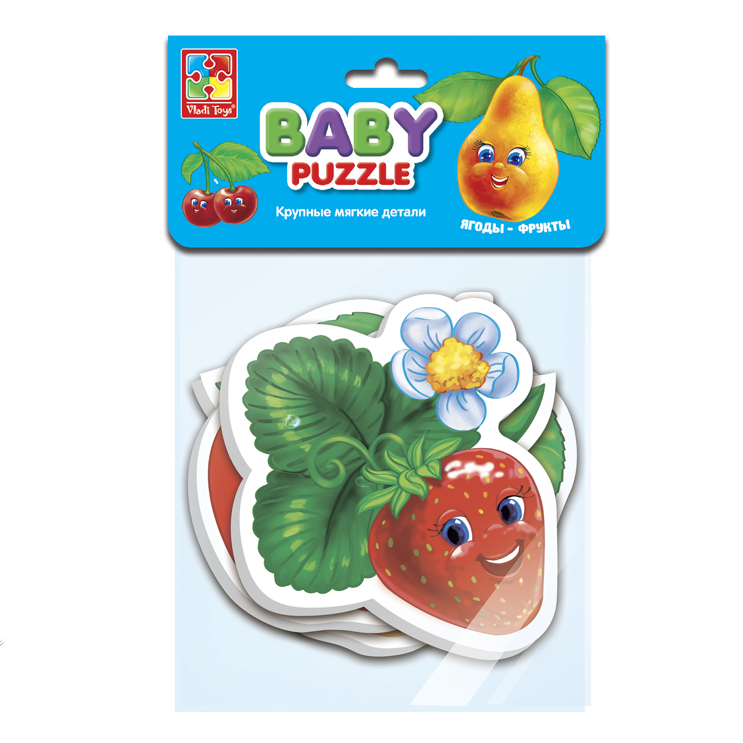 Пазл Vladi Toys мягкие Baby puzzle Фрукты 4 картинки - фото 2