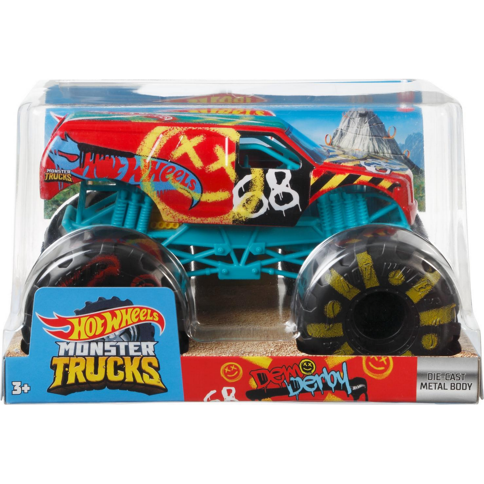 Машинка Hot Wheels Monster Trucks большой Демо Дерби GWL09 FYJ83 - фото 2