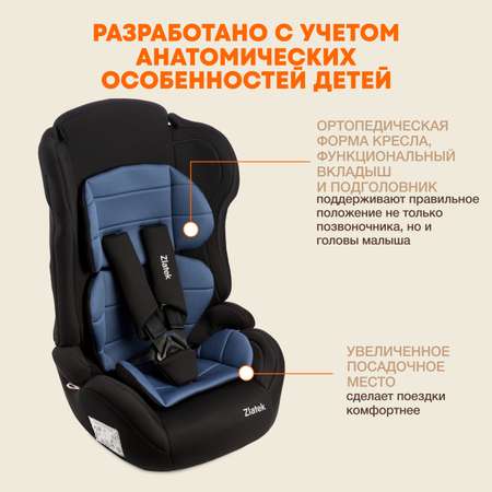 Автомобильное кресло ZLATEK УУД Zlatek ZL513 Lux гр.I/II/III адванс синий
