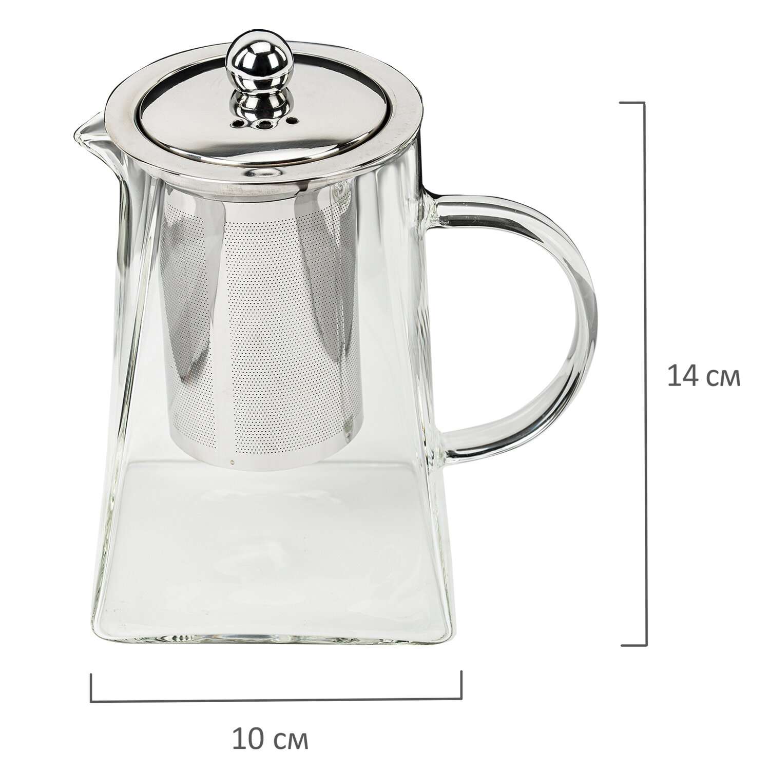 Чайник заварочный DASWERK стеклянный жаропрочный с колбой 950 мл - фото 4