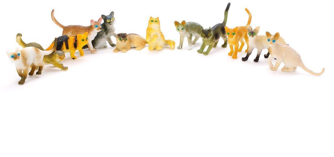 Фигурки животных Кошки Наша Игрушка набор игоровой для развития и познания 12 шт - фото 3