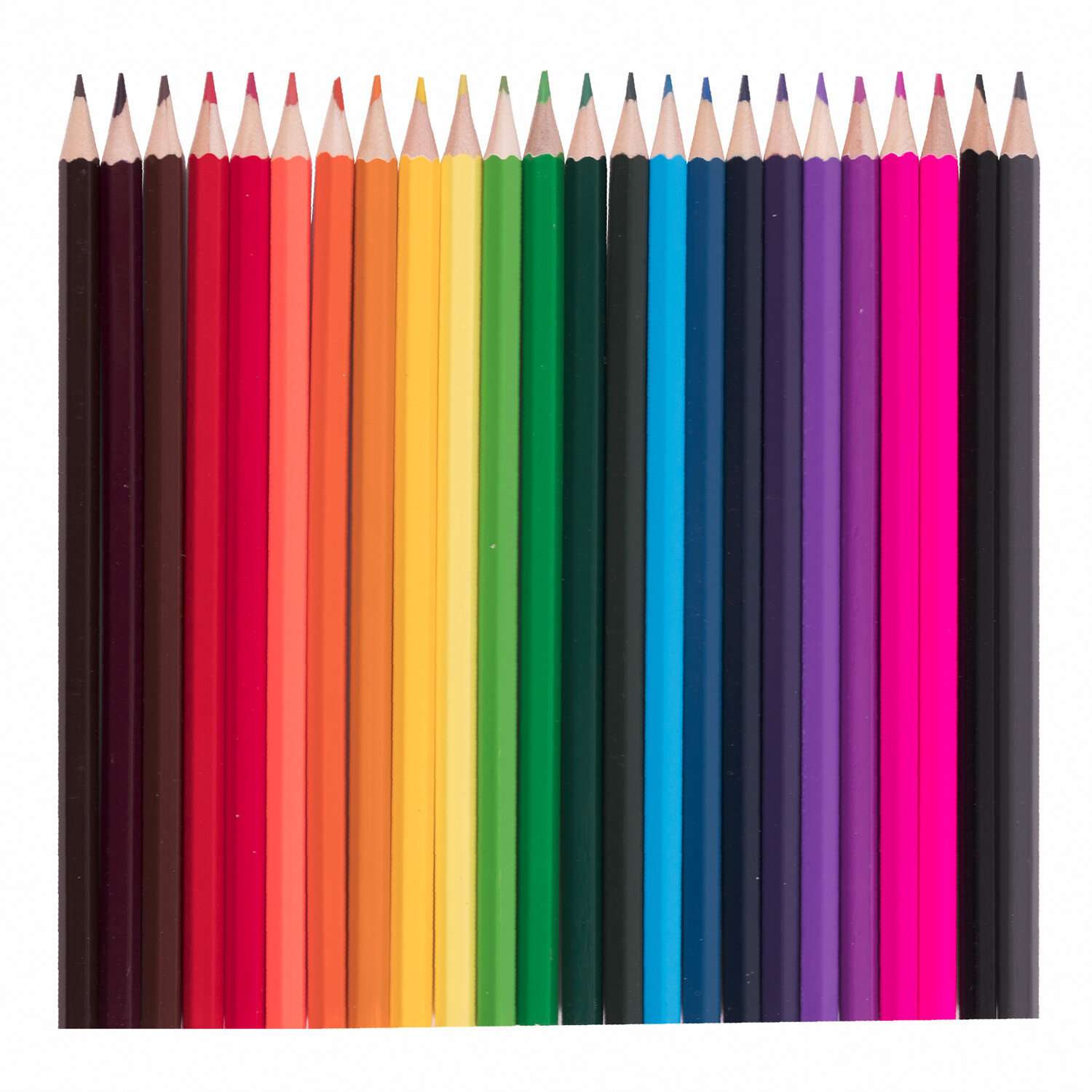 Карандаши цветные Пифагор для рисования набор 24 цвета деревянные заточенные - фото 2