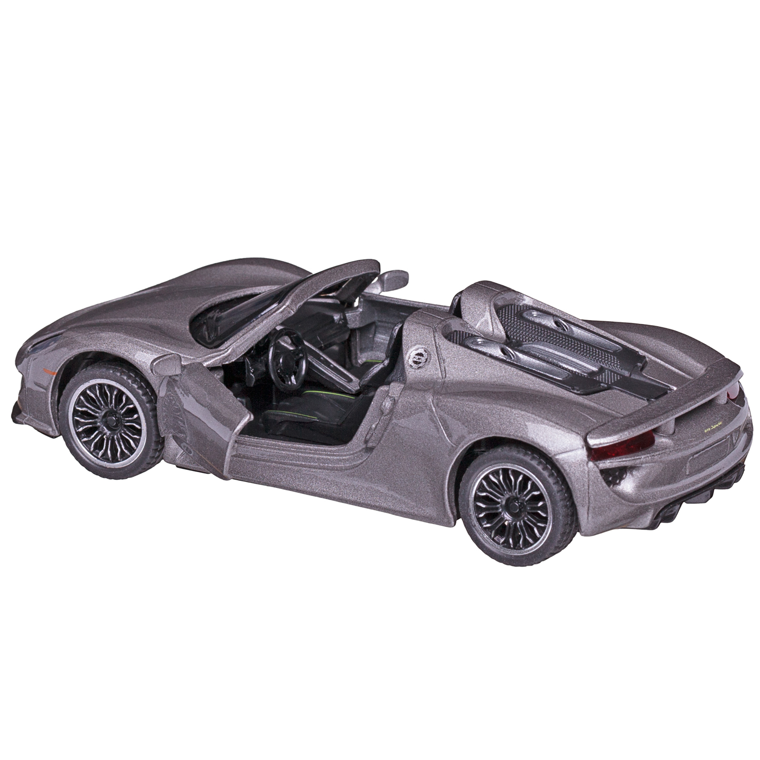 Автомобиль Abtoys Porsche MSZ 1:43 инерционный серый WE-15952S - фото 6