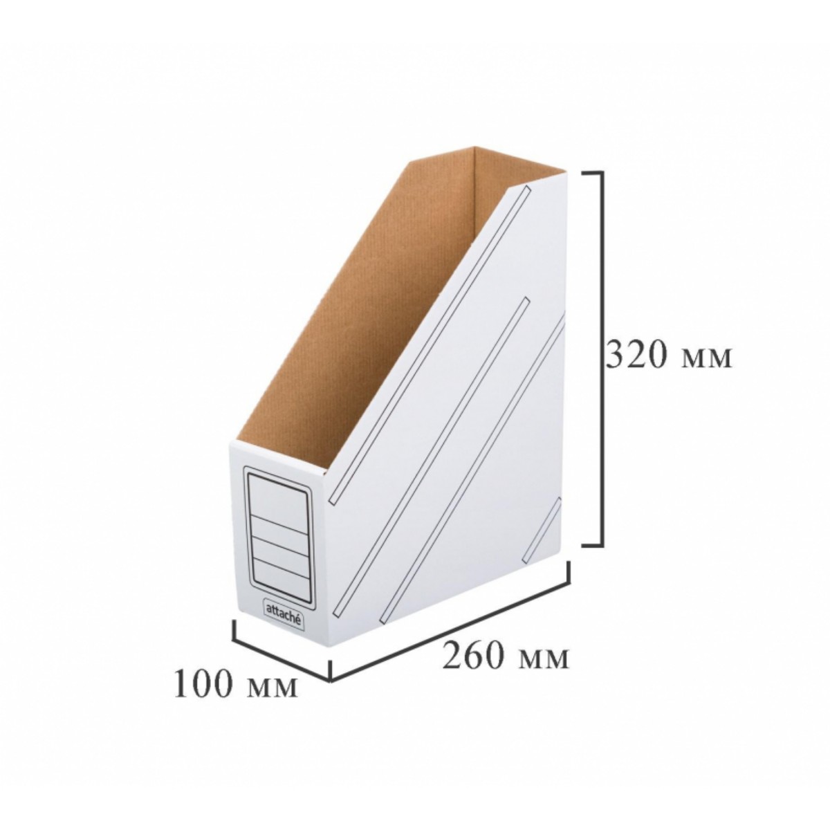 Вертикальный накопитель Attache 100мм сборный белый 3 упаковки по 2 штуки - фото 4