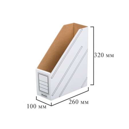Вертикальный накопитель Attache 100мм сборный белый 3 упаковки по 2 штуки