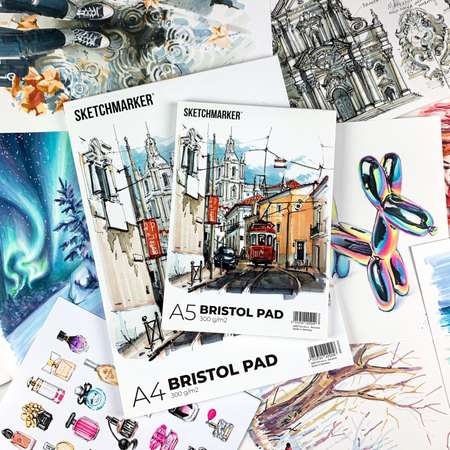 Альбом-склейка SKETCHMARKER BRISTOL PAD A5 20 листов