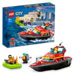 Конструктор детский LEGO City Пожарно-спасательная лодка 60373