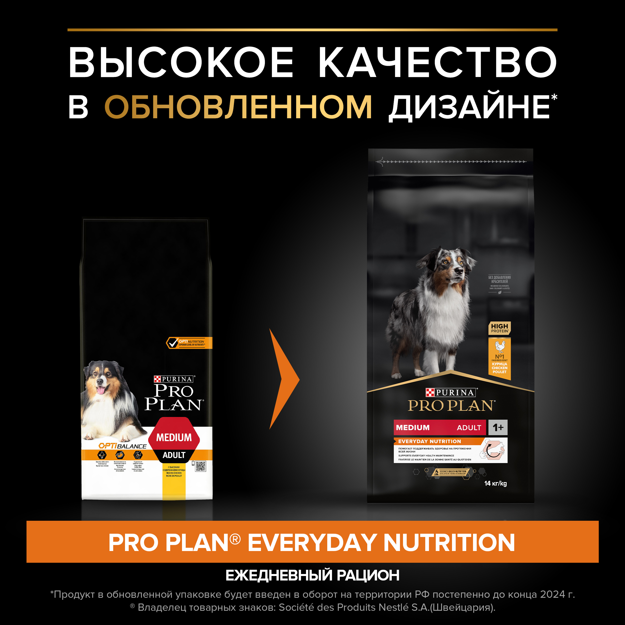 Корм для собак PRO PLAN средних пород с комплексом Optibalance с высоким содержанием курицы 14кг - фото 3