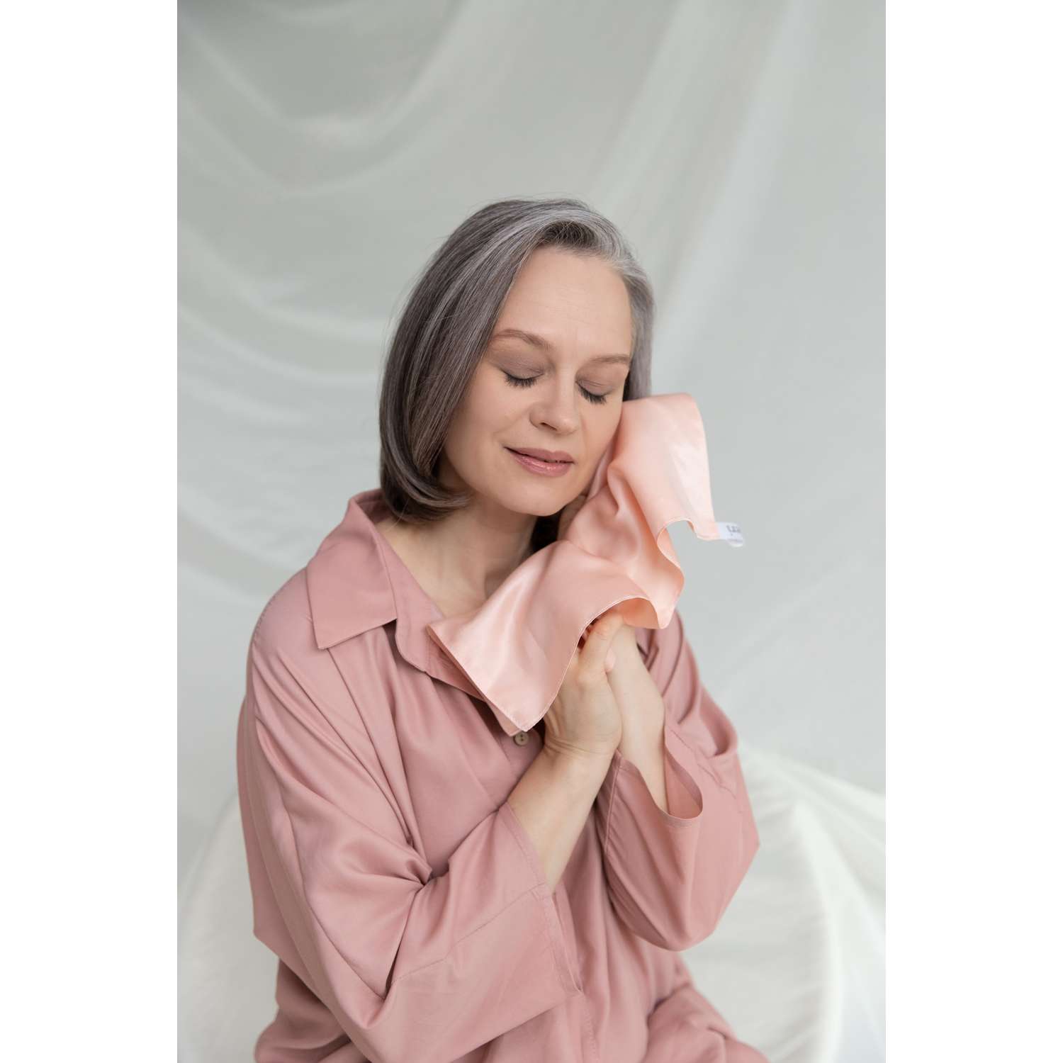 Полотенце MaSheri Шелковое для лица для тела мини-розовый - фото 1