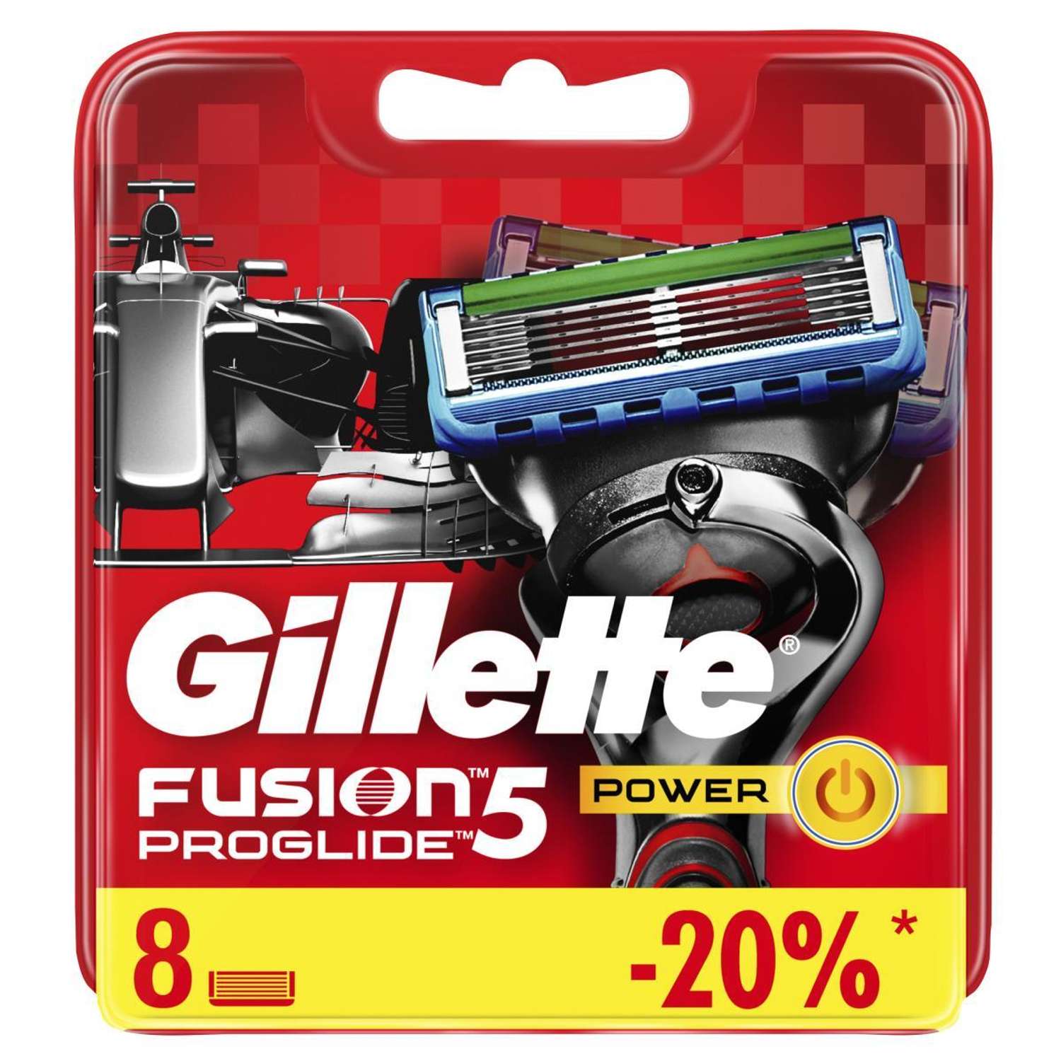 Сменные кассеты GILLETTE Fusion Proglide Power-8 - фото 1