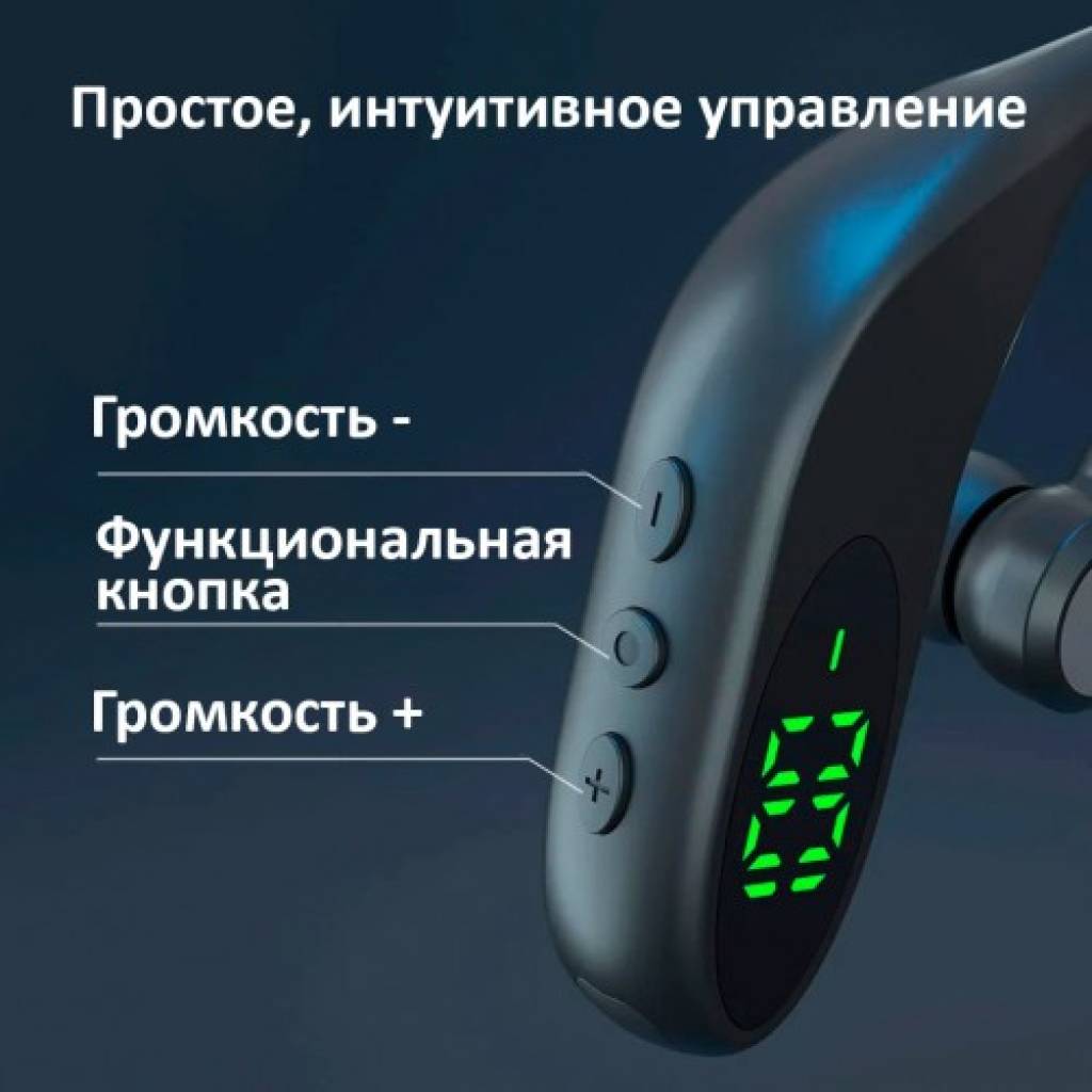 Беспроводная гарнитура BandRate Smart BRSTL8BB черная - фото 2