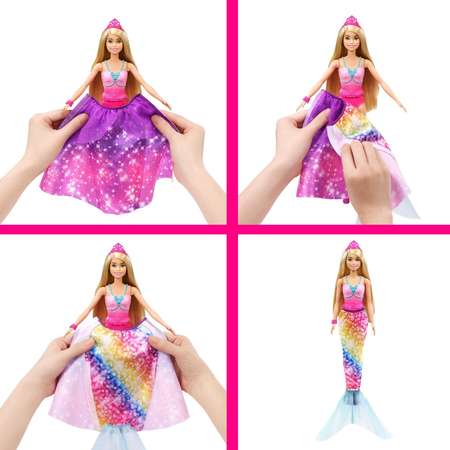 Кукла Barbie Дримтопия 2в1 Принцесса GTF92