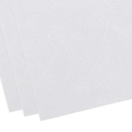 Обложки для переплета Brauberg картонные А4 набор 100 штук тиснение под кожу белые