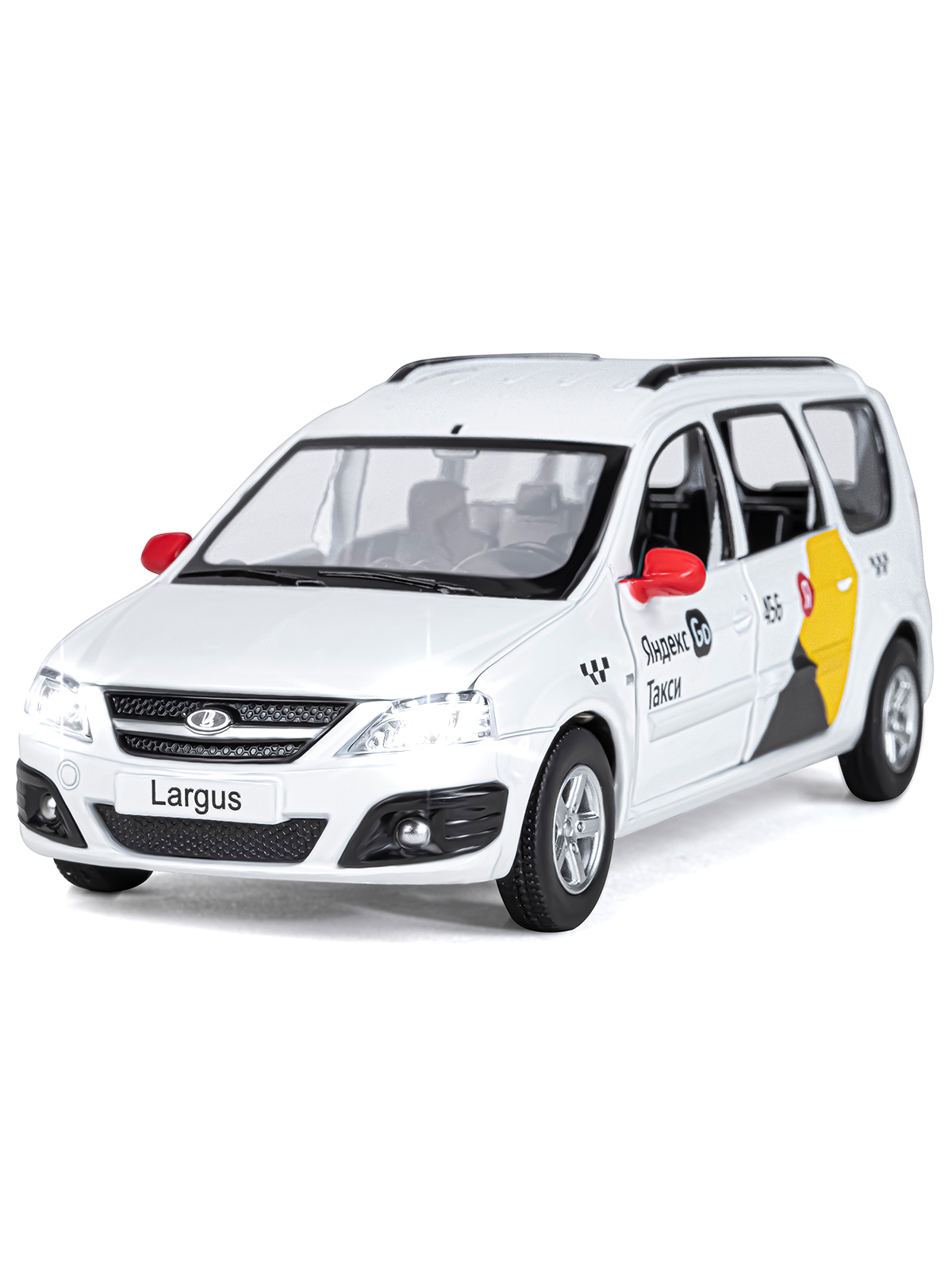 Машинка металлическая Яндекс GO LADA LARGUS 1:24 белый Озвучено Алисой JB1251343/Яндекс GO - фото 9