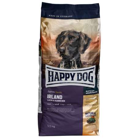 Корм для собак Happy Dog Supreme Sensible Ирландия лосось-кролик 12.5кг