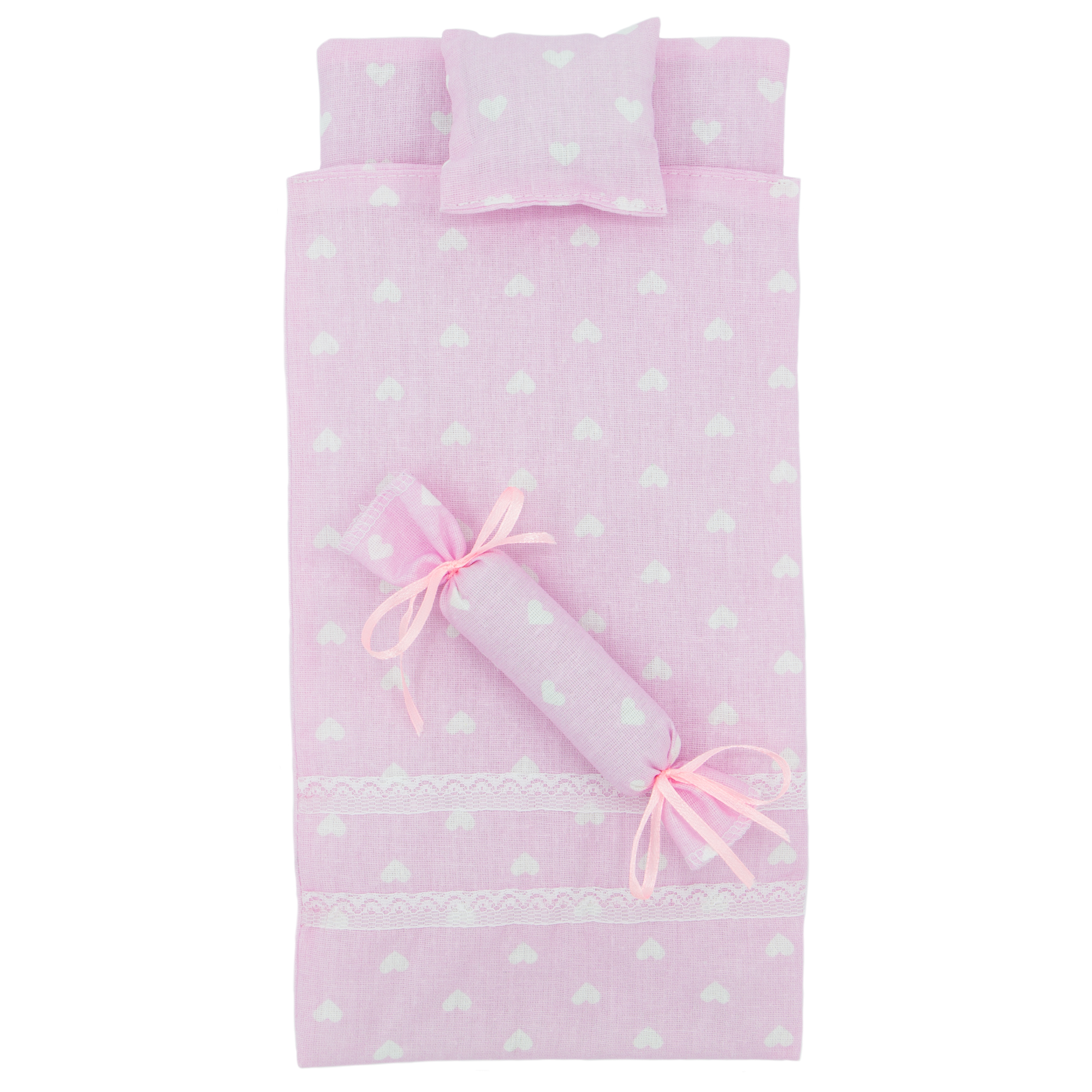 Комплект постельного белья Модница для куклы 29 см бледно-розовый 2002бледно-розовый - фото 3