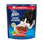 Корм для кошек Felix Мясное объедение сухой с говядиной 600г