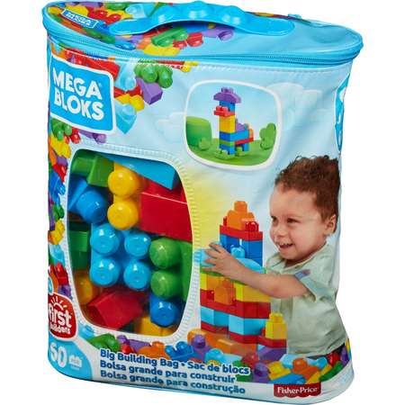 Конструктор Mega Bloks First Builders 60деталей Голубой DCH55