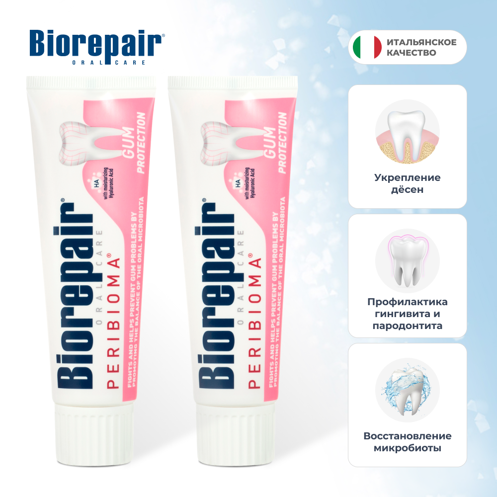 Зубная паста Biorepair Peribioma Gum Protection для защиты десен - фото 1