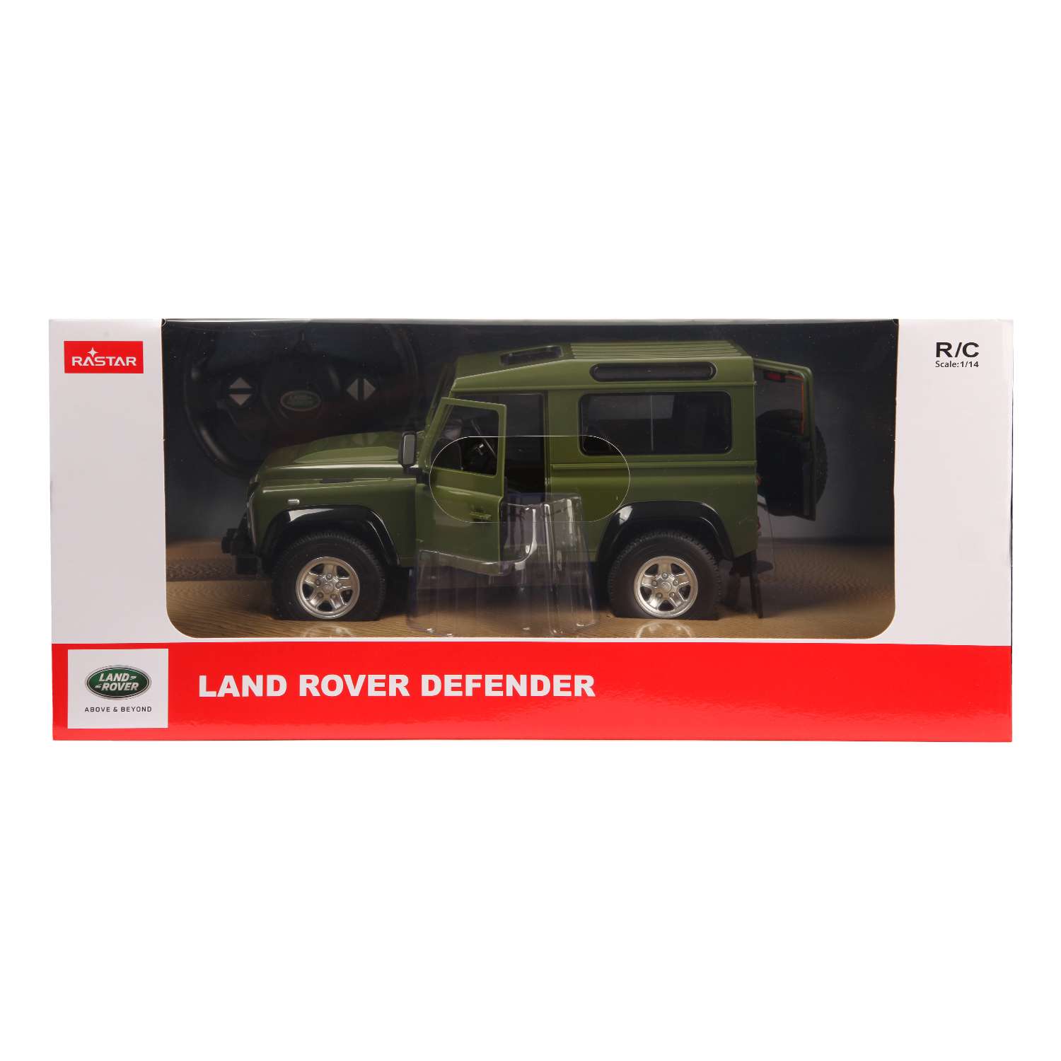 Машина Rastar РУ 1:14 Land Rover Denfender Зеленый 78400 - фото 2