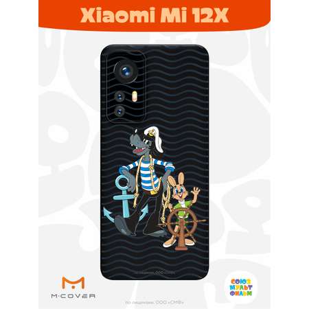 Силиконовый чехол Mcover для смартфона Xiaomi 12X Союзмультфильм Заяц и волк в море