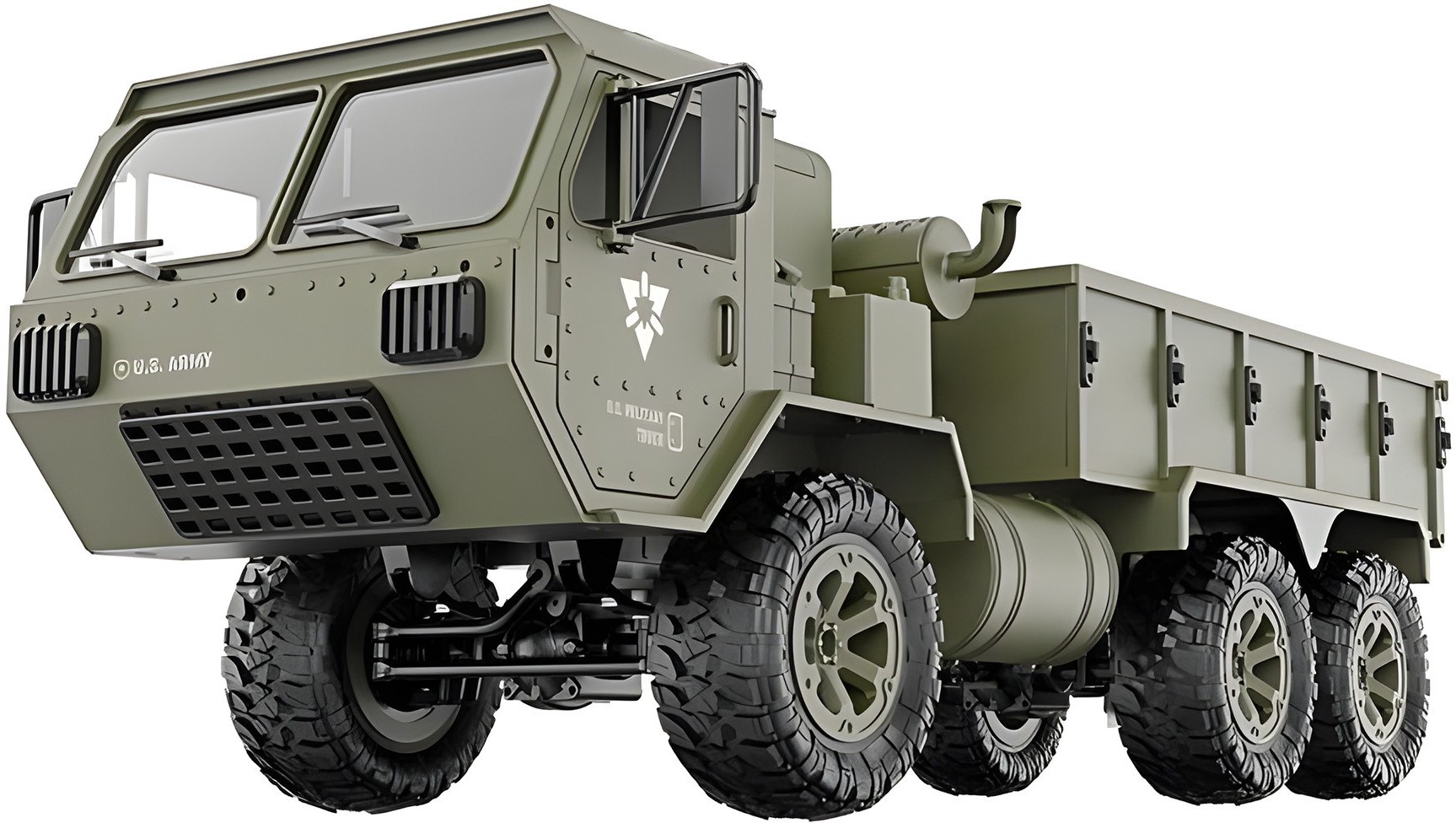 Радиоуправляемая машина CS Toys американский военный грузовик 6WD RTR  масштаб 1:16 2.4G купить по цене 5040 ₽ в интернет-магазине Детский мир