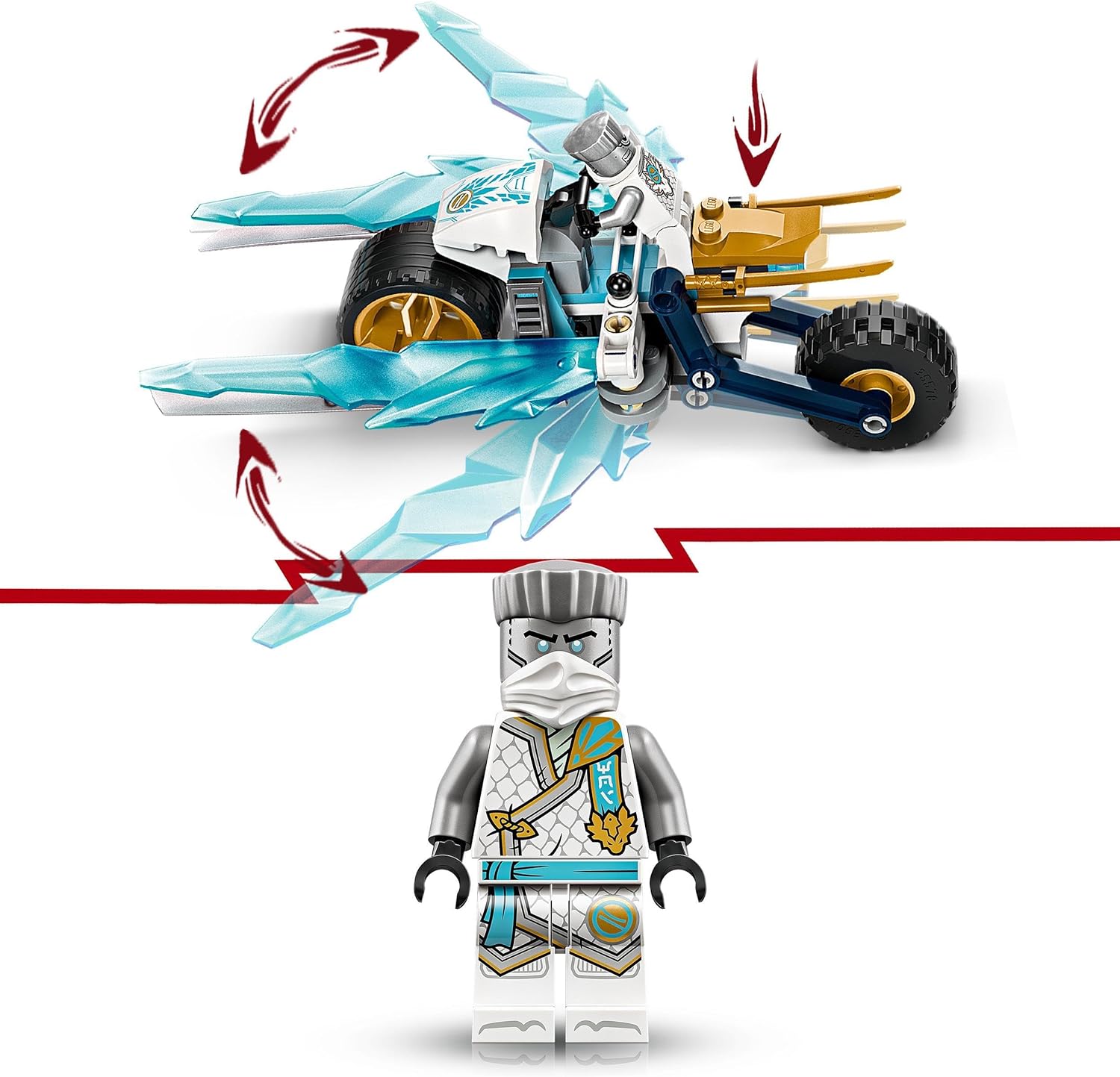 Конструктор LEGO Ninjago Ледяной мотоцикл Зейна 71816 - фото 4