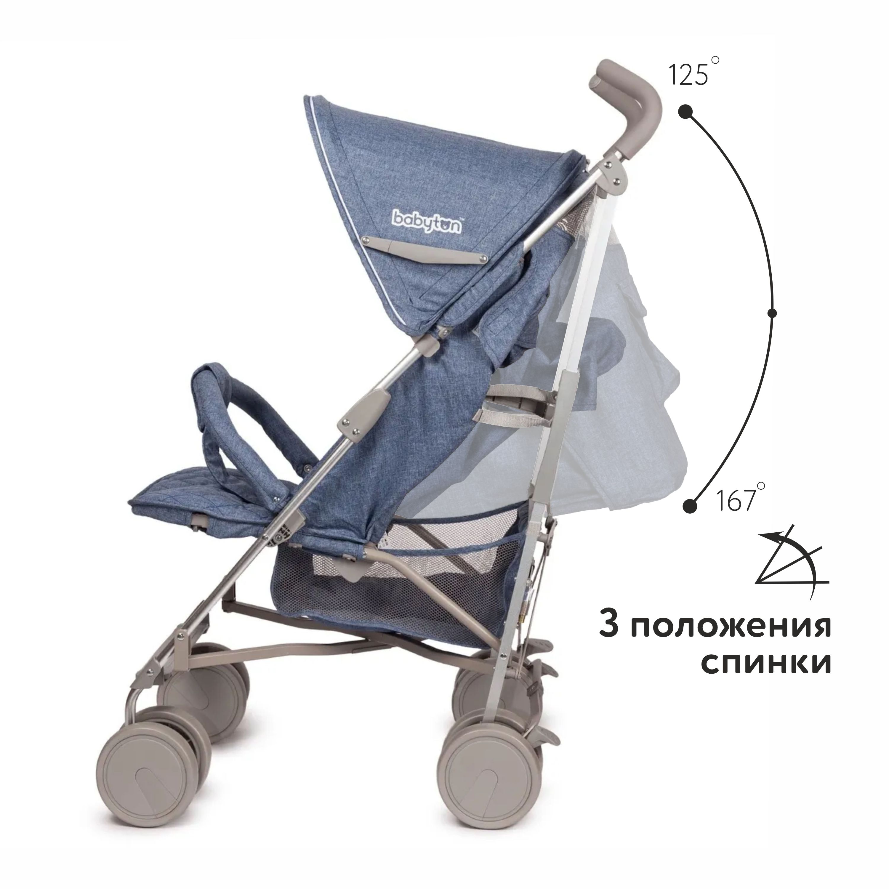 Прогулочная коляска Babyton Sport Blue melange купить по цене 5599 ₽ в  интернет-магазине Детский мир