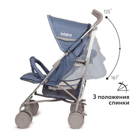 Коляска прогулочная Babyton Sport Blue melange