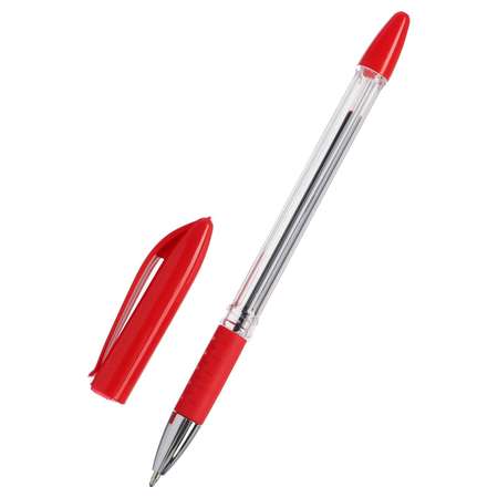 Ручка Sima-Land 0.5 мм красный с резиновым держателем
