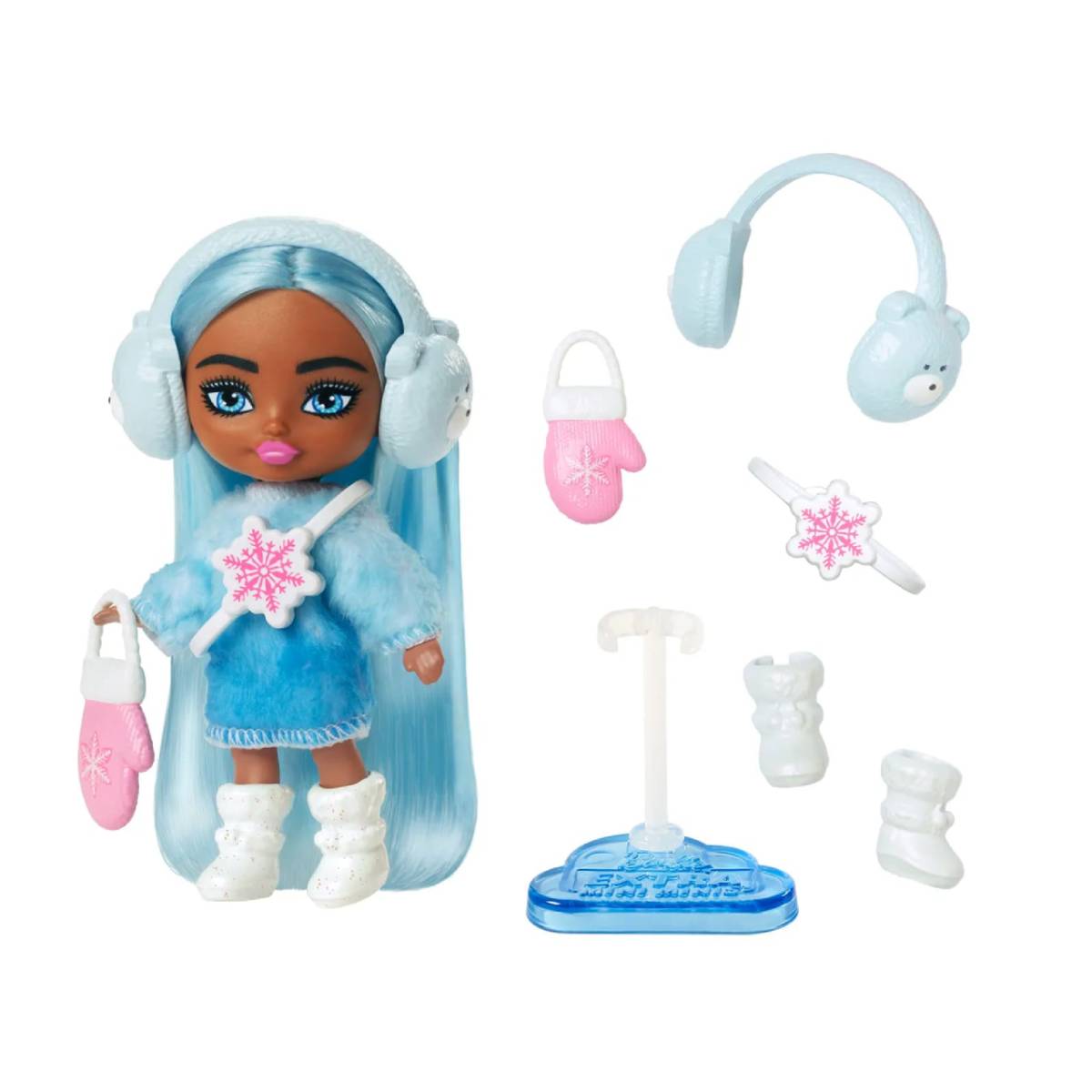 Игровой набор с куклой Barbie Extra Fly Mini Minis Snow 00-00019204 - фото 1