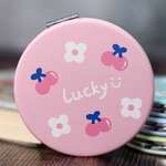 Зеркало карманное iLikeGift Flower cherry pink с увеличением