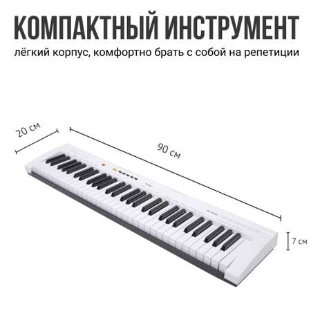 Синтезатор Tesler KB-6120 WHITE