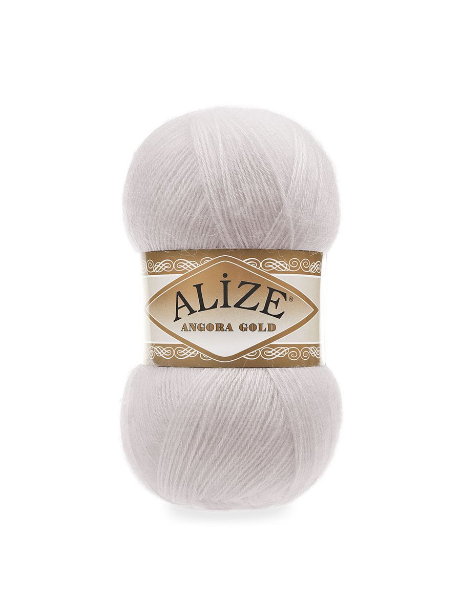 Пряжа Alize мягкая теплая для шарфов кардиганов Angora Gold 100 гр 550 м 5 мотков 168 белая зима - фото 6