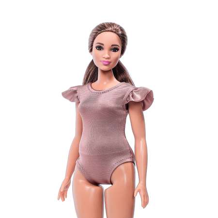 Боди и юбка для кукол Barbie Пышка 29 см VIANA розово-коричневый;розовый