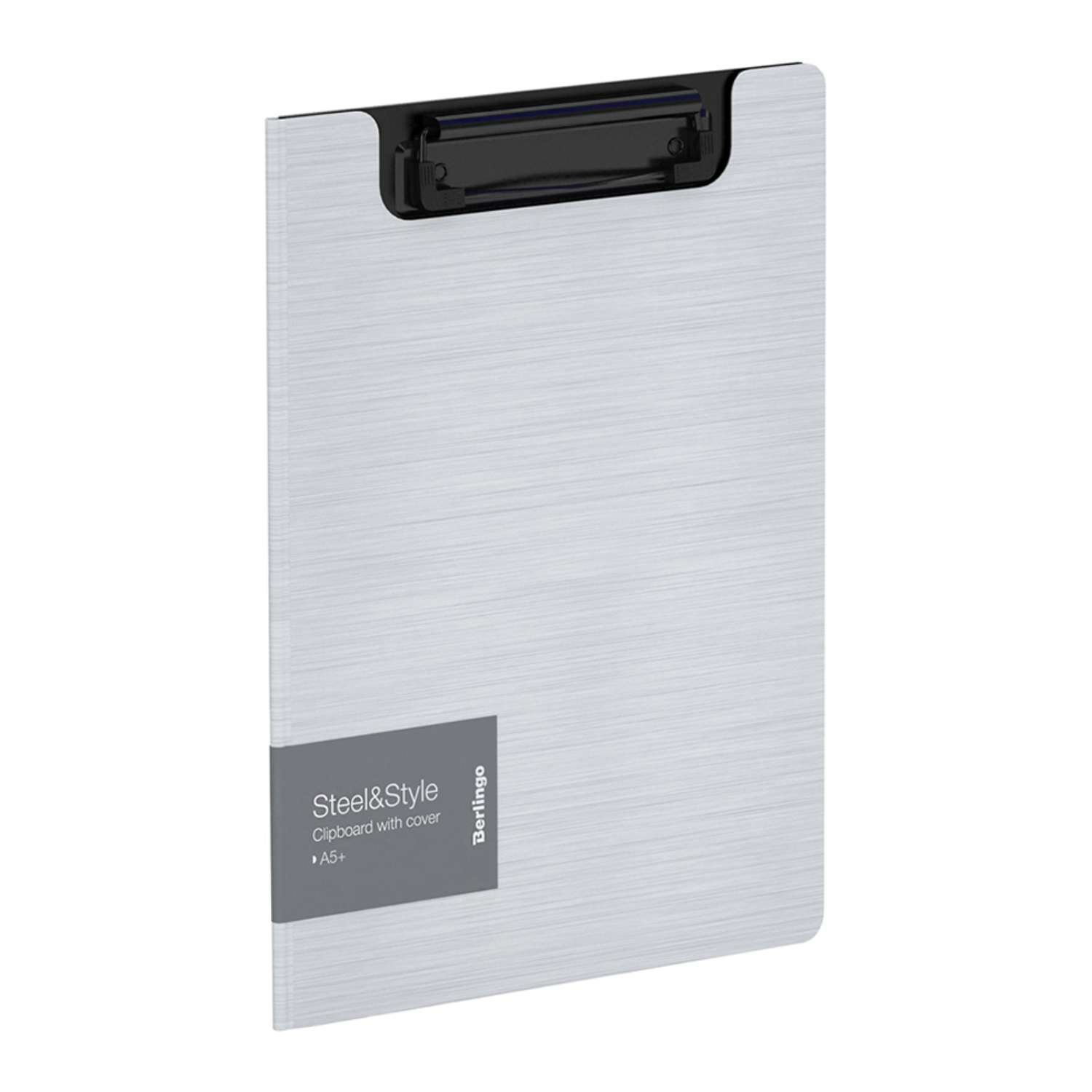 Папка-планшет с зажимом Berlingo Steel ampStyle А5+ 1800мкм пластик полифом белая - фото 1