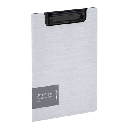 Папка-планшет с зажимом Berlingo Steel ampStyle А5+ 1800мкм пластик полифом белая