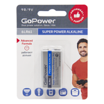 Батарейка крона GoPower Батарейка GoPower Крона 6LR61 BL1 Alkaline 9V