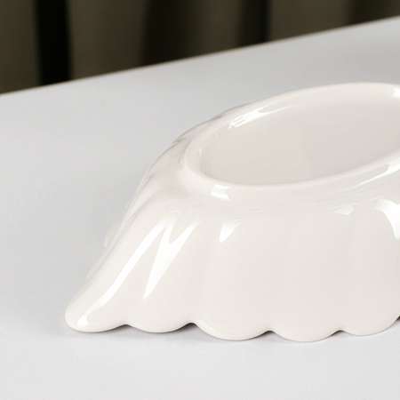 Салатник Sima-Land керамический «Лист» 170 мл 19×11 см цвет белый