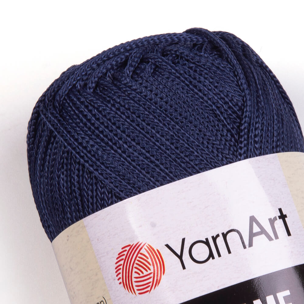 Пряжа YarnArt Macrame прочная в виде шнура полиэстер 90 г 130 м 162 фиолетовый джинс 6 мотков - фото 7