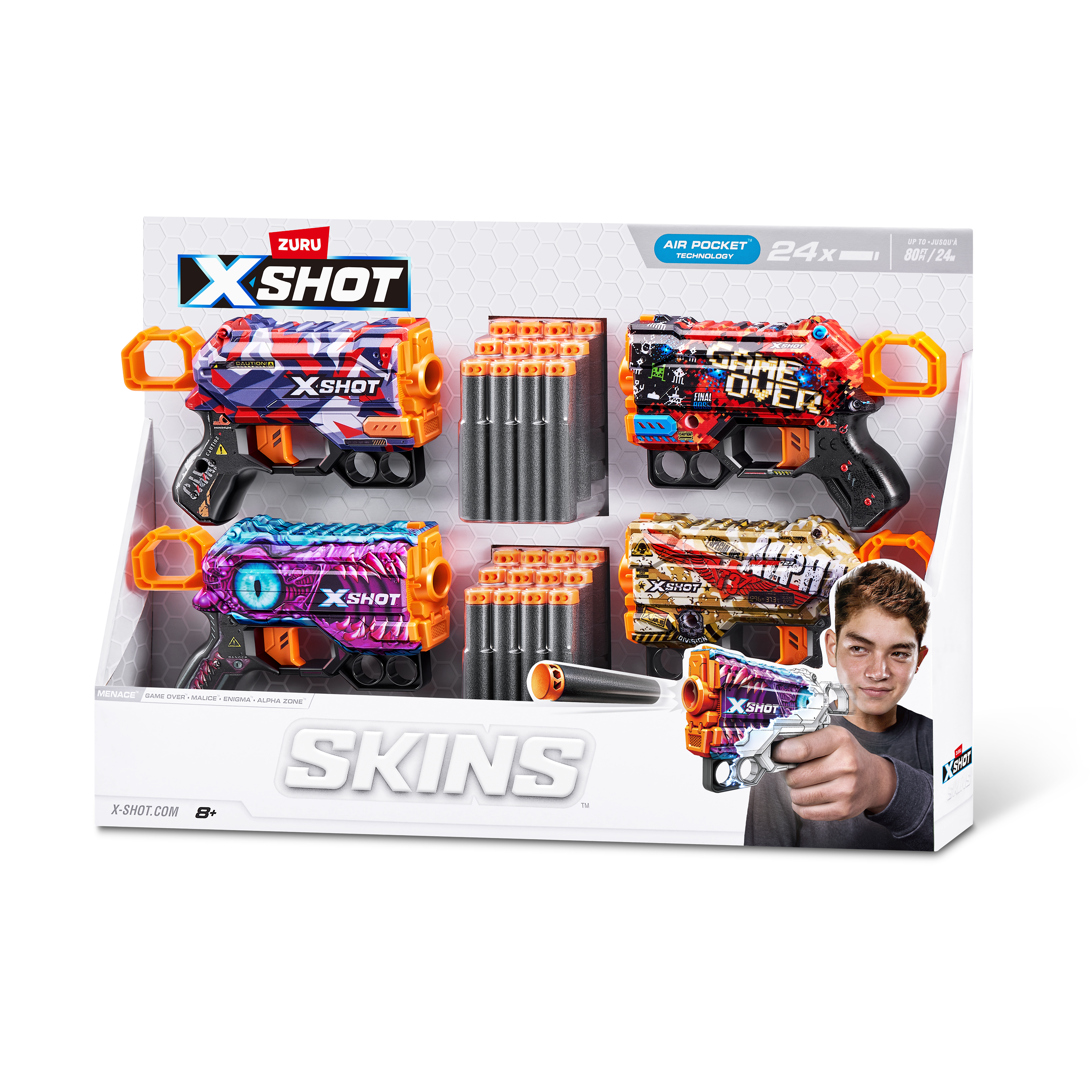 Набор игровой XSHOT Скинс Менейс 4шт 36543 - фото 8