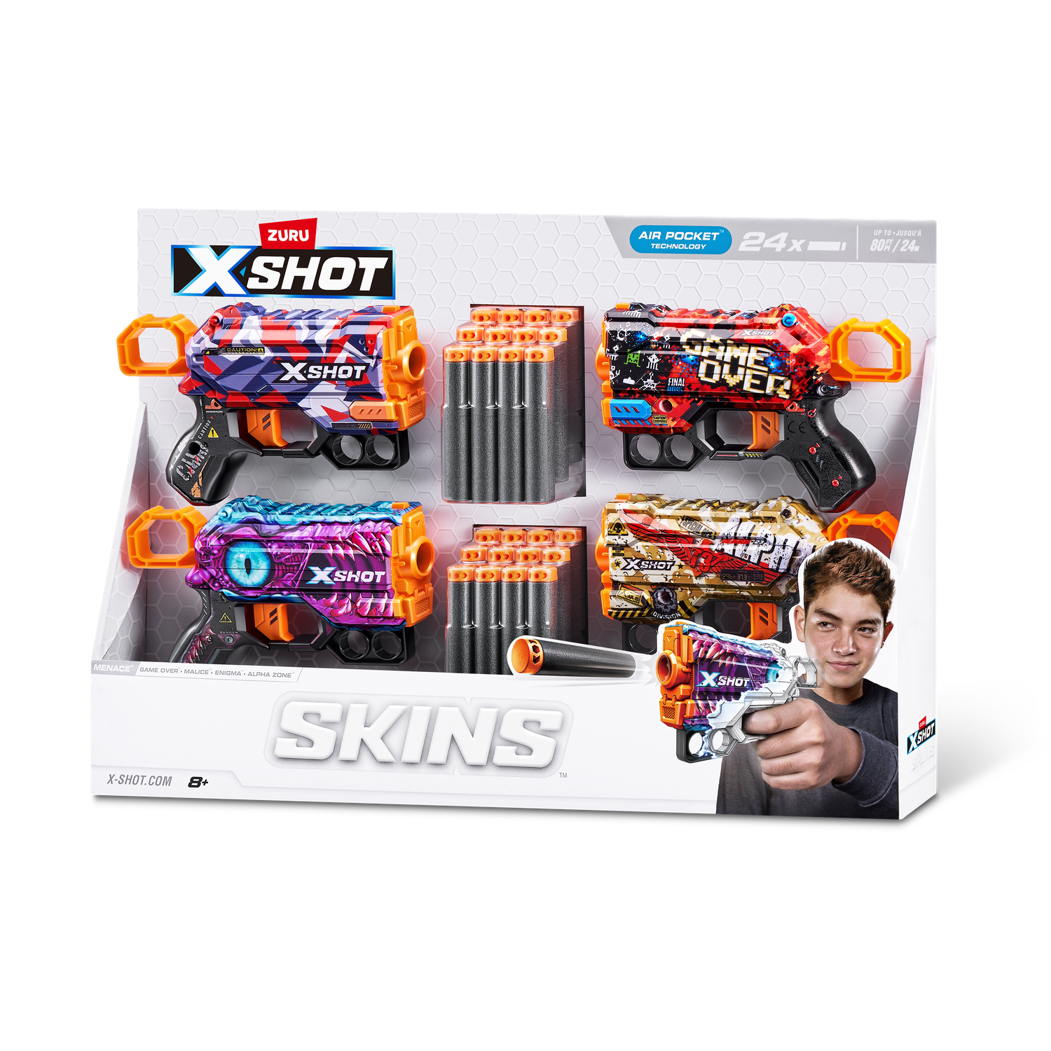 Набор игровой XSHOT Скинс Менейс 4шт 36543 - фото 8