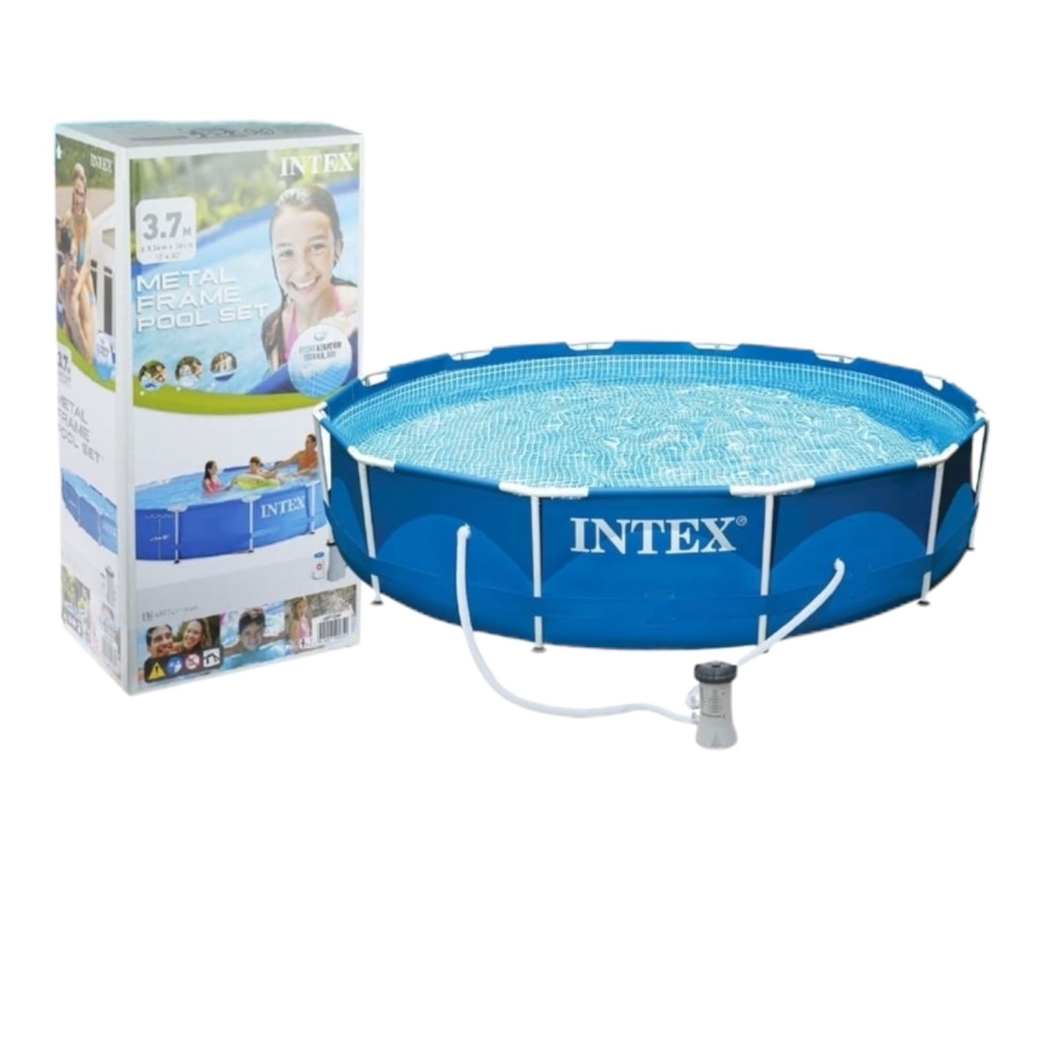 Каркасный бассейн Intex Metal Frame Pool Set с фильтр-насосом - фото 1