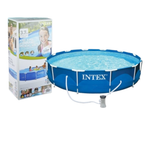 Каркасный бассейн Intex Metal Frame Pool Set с фильтр-насосом